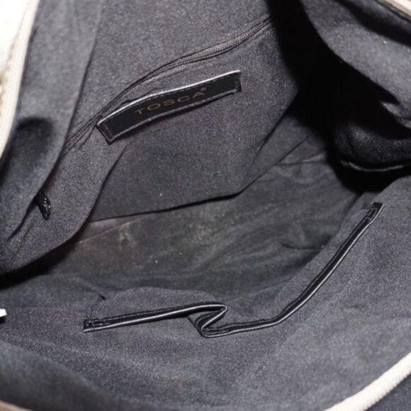 TOSCA BLU Metallic Silver Shoulder Tote Bag/Purse - Picture 8 of 8